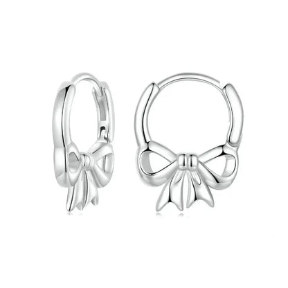 925 Sterling Silver Bowknot Earrings