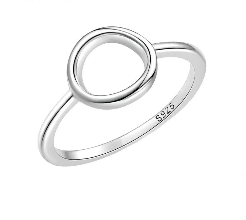 925 Sterling Silver Simple Fashion Ring - TEA LU SHOP