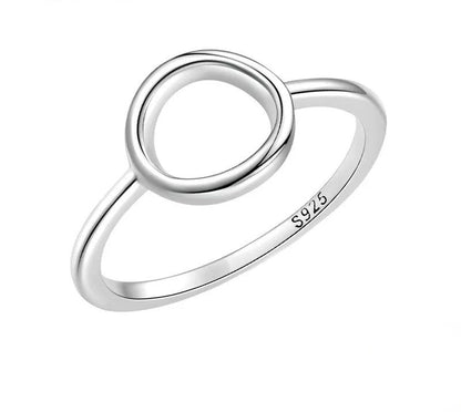 925 Sterling Silver Simple Fashion Ring - TEA LU SHOP