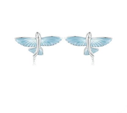 925 Sterling Silver Flying Fish Stud Earrings - Shine Bright Store