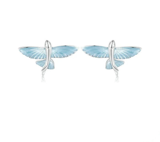 925 Sterling Silver Flying Fish Stud Earrings - Shine Bright Store