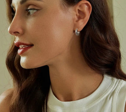 925 Sterling Silver High Polished Round Hoop Earrings - Shine Bright Store