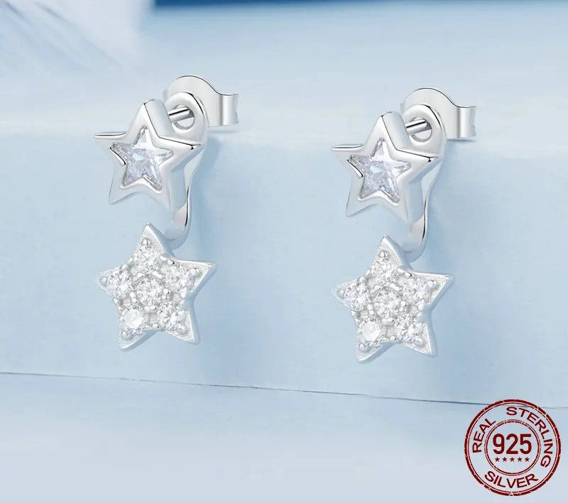 925 Sterling Silver Hypoallergenic Star Earrings - Shine Bright Store