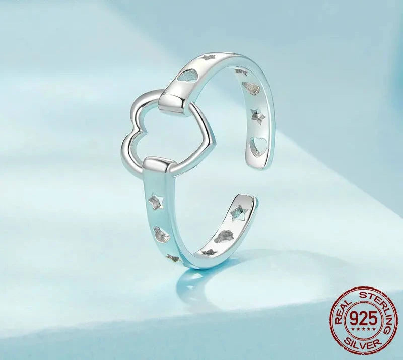 925 Sterling Silver Love Heart Ring
