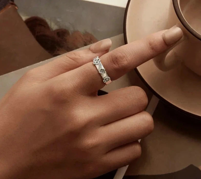 Dainty Poker Finger Ring