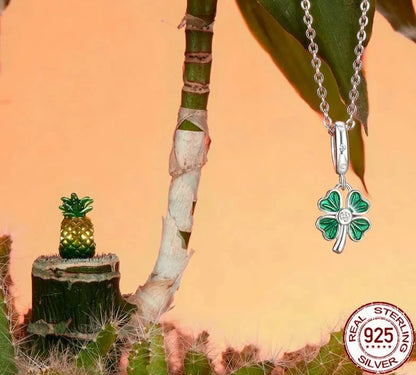 925 Sterling Silver Four-leaf Beads