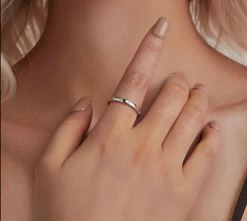 Infinite Heart CZ Stackable Ring