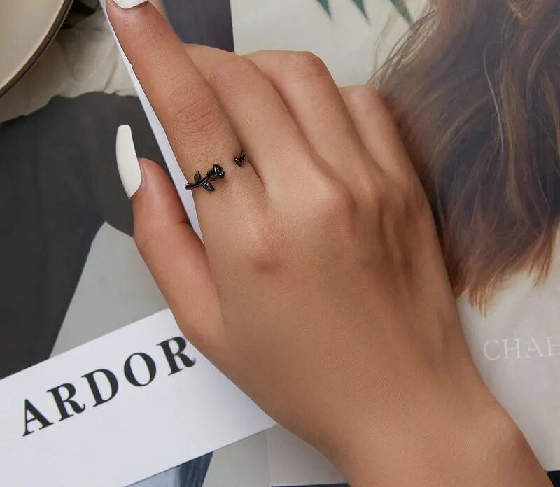 3D Rose Design Ring 
