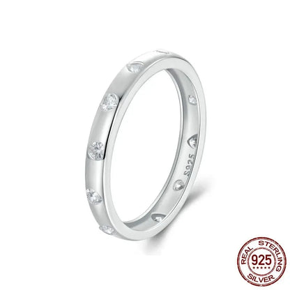 Infinite Heart CZ Stackable Ring