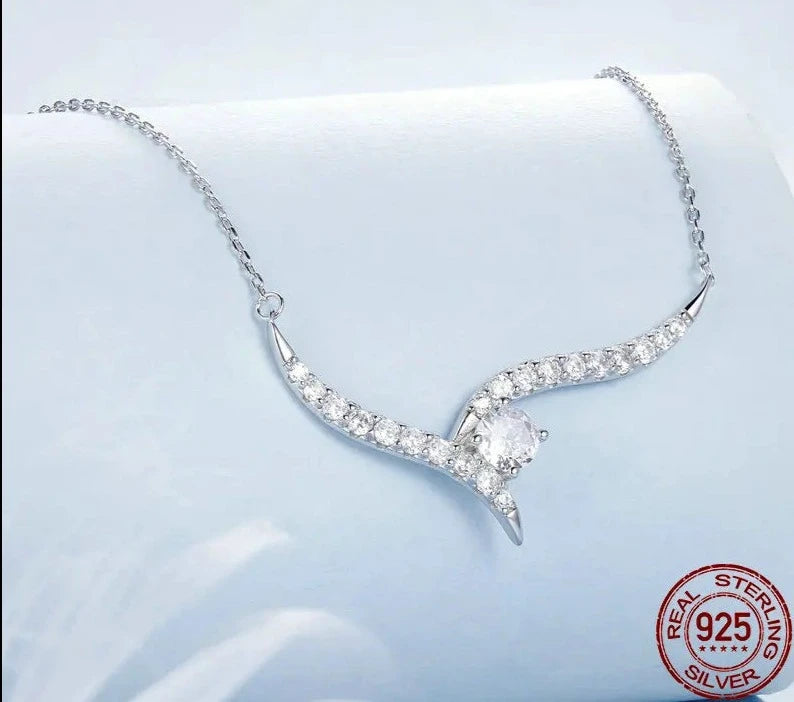 925 Sterling Silver Minimalist Line Necklace