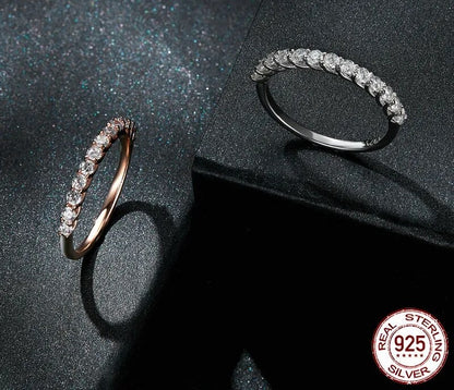 925 Sterling Silver Moissanite Ring - TEA LU SHOP