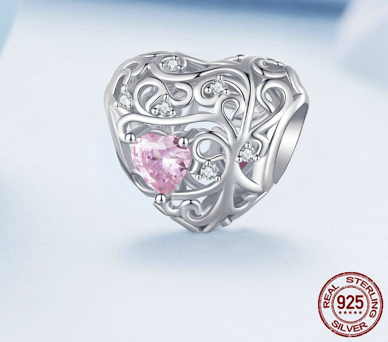 925 Sterling Silver Love Heart Charms - TEA LU SHOP