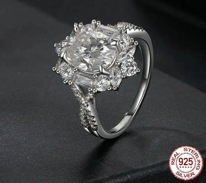 Sparkling Solitaire Moissanite Engagement Ring