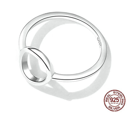 925 Sterling Silver Simple Fashion Ring - TEA LU SHOP