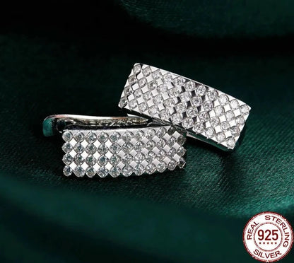 Delicate Sparkling CZ Hoop Earrings
