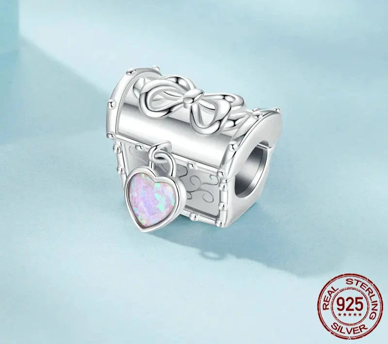 Opal Heart Shaped Charm