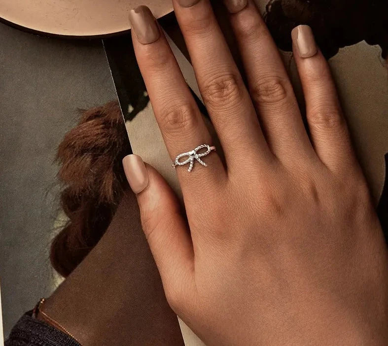 925 Sterling Silver Bow Rings