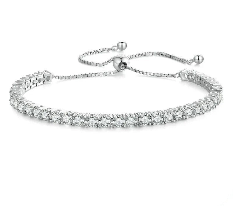 Moissanite Adjustable Sparkling Bracelet - TEA LU SHOP