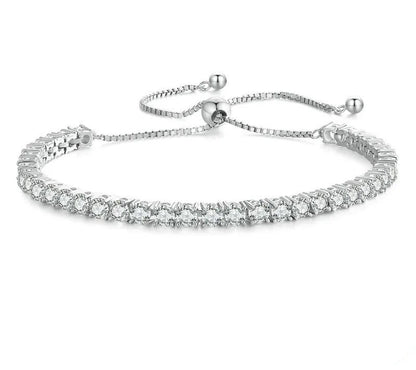 Moissanite Adjustable Sparkling Bracelet - TEA LU SHOP