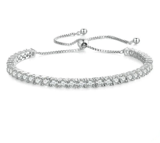 Moissanite Adjustable Sparkling Bracelet - TEA LU SHOP