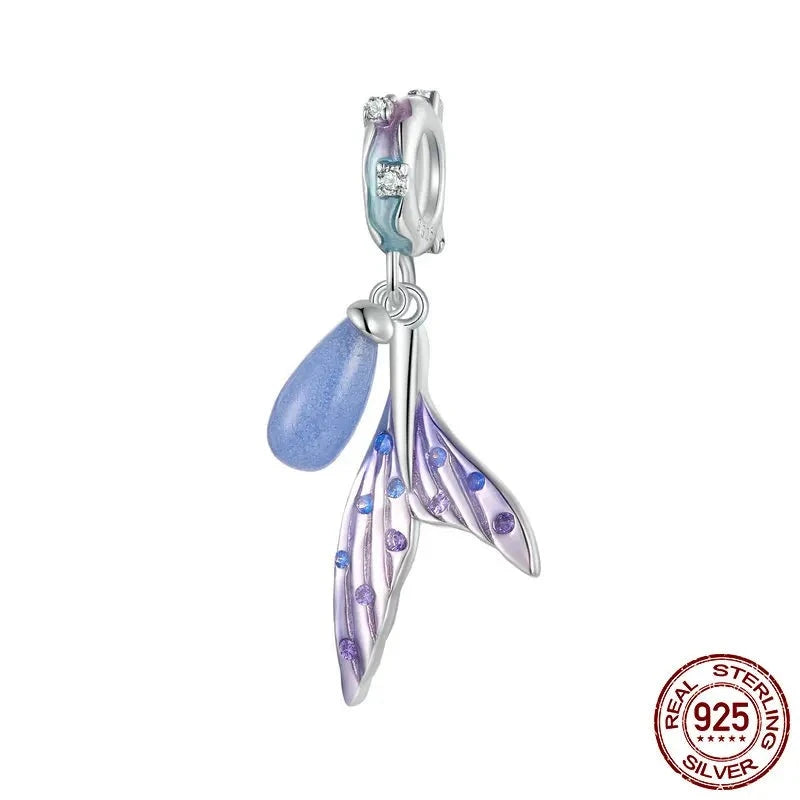925 Sterling Silver Luminous Mermaid Pendant