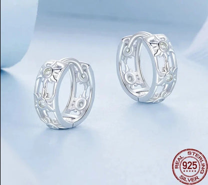 925 Sterling Silver Hoop Earrings