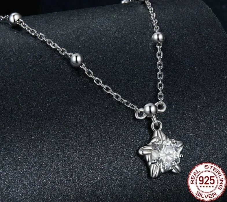 Star Brilliant Cut Moissanite Pendant Necklace
