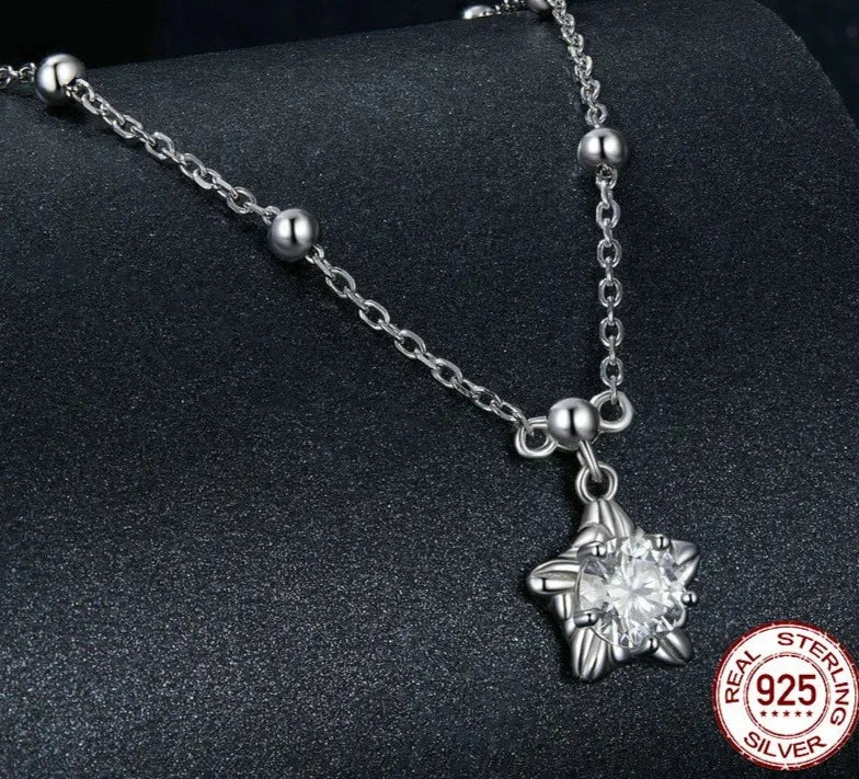 0.5CT Star Cut Moissanite Pendant Necklace