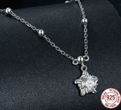 0.5CT Star Cut Moissanite Pendant Necklace