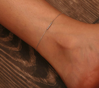 925 Sterling Silver Summer Anklet - TEA LU SHOP
