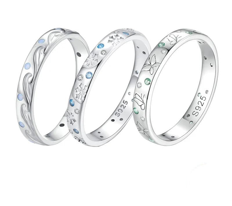 925 Sterling Silver Sea Wave Ring - TEA LU SHOP