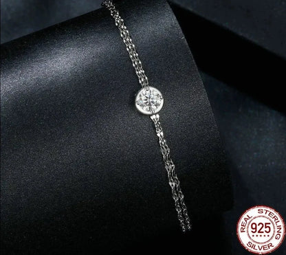 925 Sterling Silver Double-layer Bracelet