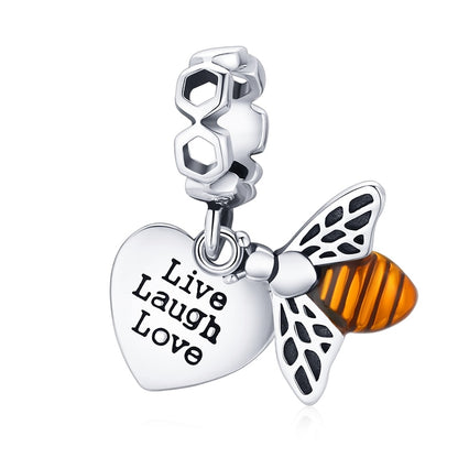 925 Sterling Silver Bee Charms