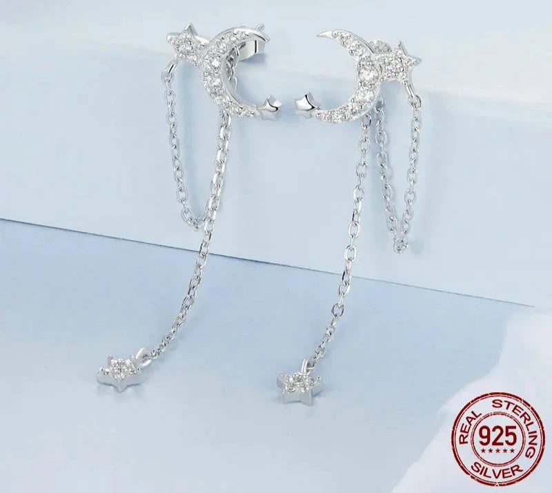 925 Sterling Silver Tassel Stud Earrings