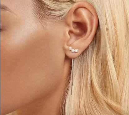 925 Sterling Silver Pearl Stud Earrings