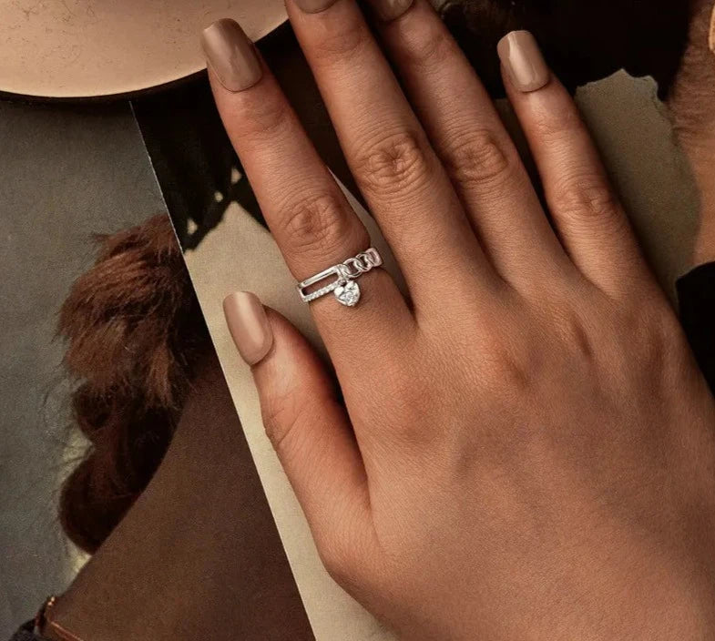 Double-layer Heart Ring