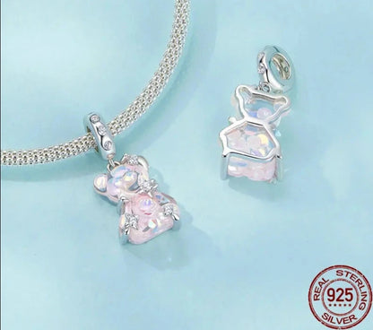 Dreamy Bear Inlaid Stars Charm