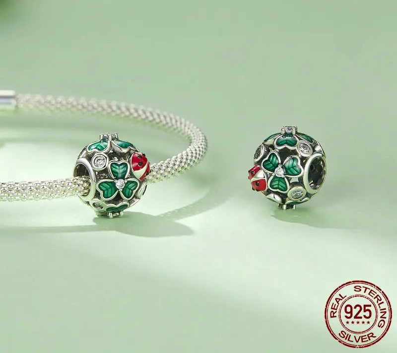925 Sterling Silver Four-leaf Clover Charms - Shine Bright Store