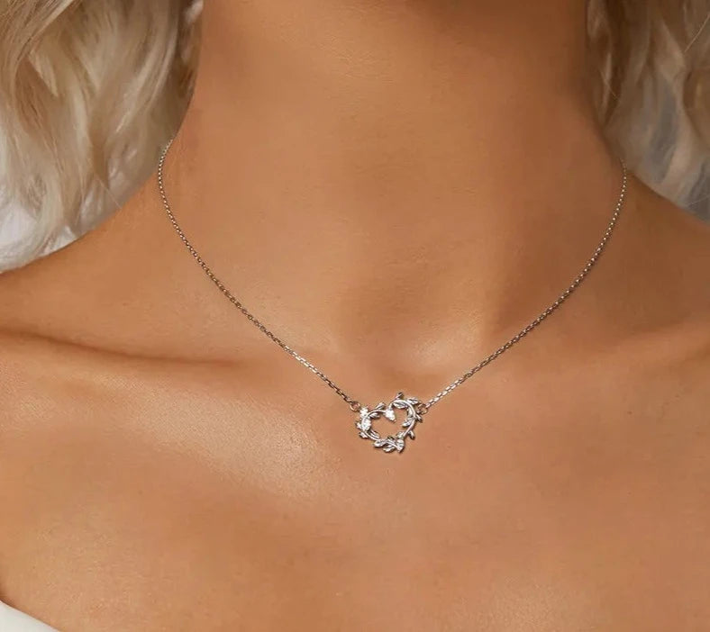 White Gold Plated Infinite Love Necklace
