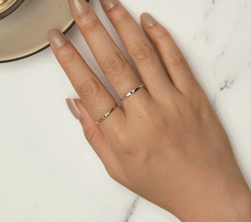 925 Sterling Silver Simple Carve Heart Ring - TEA LU SHOP