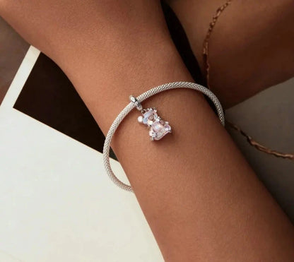 Dreamy Bear Inlaid Stars Charm