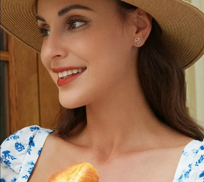 Classic Clover and Heart Stud Earrings