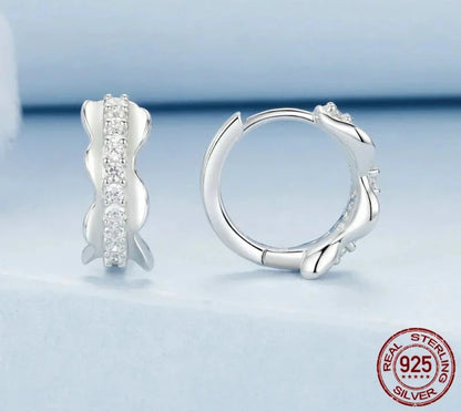 925 Sterling Silver Delicate Hoop Earrings