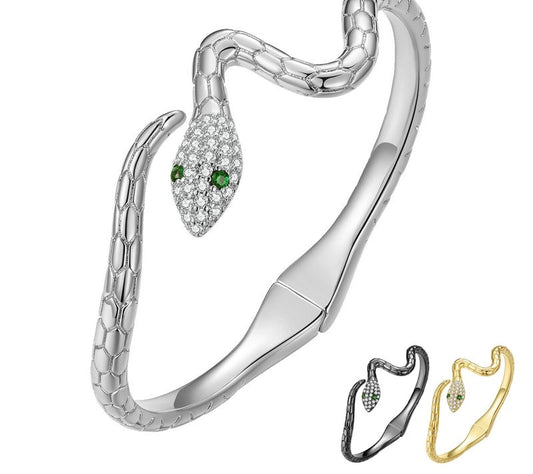 Authentic Snake Zircon Bracelet - TEA LU SHOP