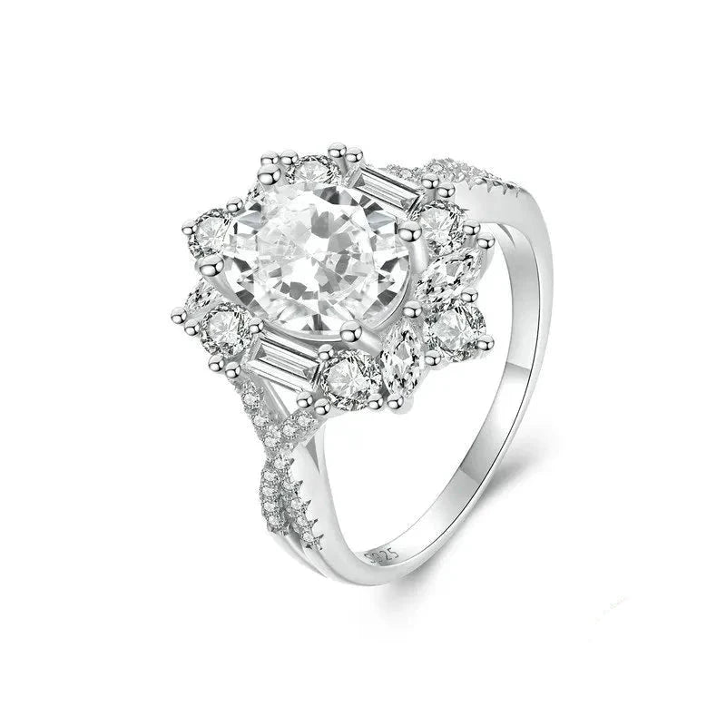 Sparkling Solitaire Moissanite Engagement Ring