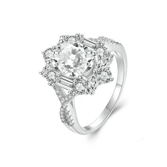 Sparkling Solitaire Moissanite Engagement Ring