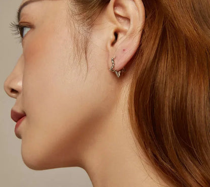 Cute Star Ear Buckles Twisted Hoop Earrings