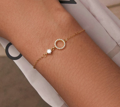 925 Sterling Silver Simple Ring Bracelet - TEA LU SHOP
