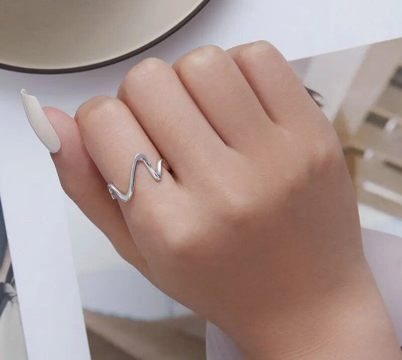 925 Sterling Silver Minimalism Simple Ring - TEA LU SHOP