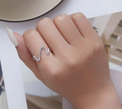 925 Sterling Silver Minimalism Simple Ring - TEA LU SHOP